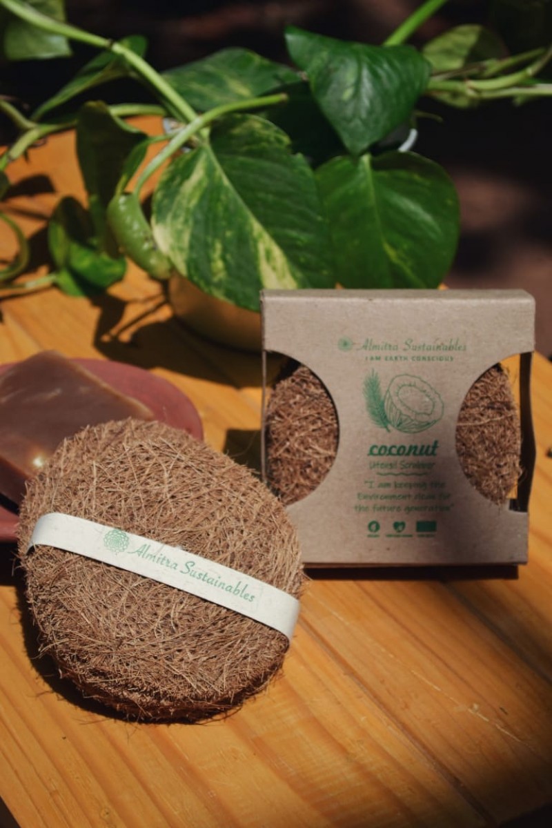 Almitra .Coconut Fiber Coir Scrub